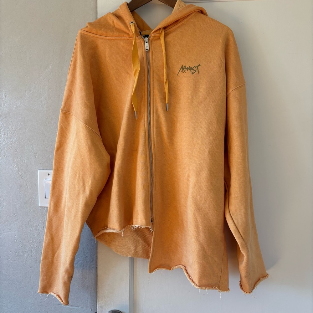 BTS Jungkook Artist Collection ARMYST Unisex Hoodie Size XL Mustard Yellow Zip
